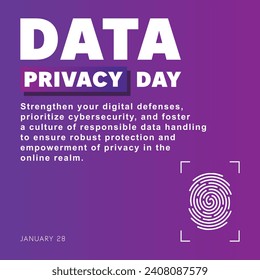 Data Privacy Day 28 January Vector Design 