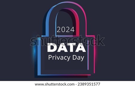Data privacy day. background, banner, card, poster, template. Vector illustration.