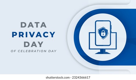Ilustración de diseño vectorial del Día de la Privacidad de Datos para fondo, afiche, cartel, publicidad, tarjeta de saludo