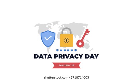 Ilustración de volante del día de la privacidad de datos
