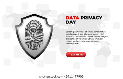 Data Privacy Day template. Data Privacy Day design background. January 28. Poster, banner, card, background.