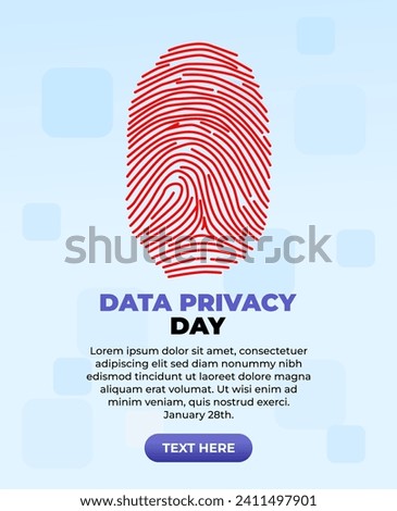 Data Privacy Day template. Data Privacy Day design background. January 28. Poster, banner, card, background.