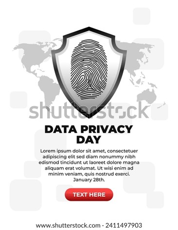 Data Privacy Day template. Data Privacy Day design background. January 28. Poster, banner, card, background.