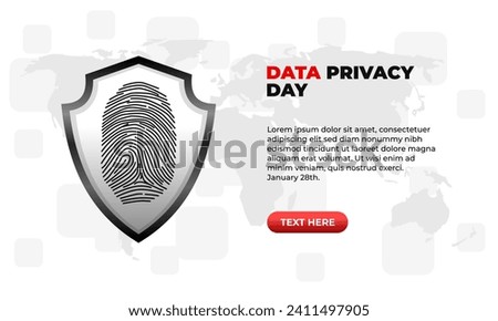 Data Privacy Day template. Data Privacy Day design background. January 28. Poster, banner, card, background.
