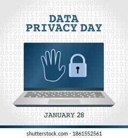 Data Privacy Day Vector Illustration. Suitable for greeting card poster and banner	

