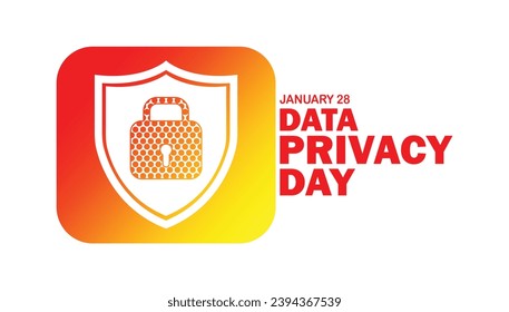 Data Privacy Day Vector illustration. January 28. Holiday concept. Template for background, banner, card, poster with text inscription. 