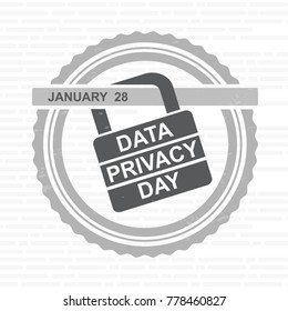 Data Privacy Day. Vector illustration with lock sign.
Unofficial Holidays.