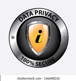 data privacy design over white background vector illustration 