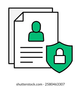 Data Privacy – Document with Lock Icon Representing Protection of Personal Information and Compliance in Digital Spaces