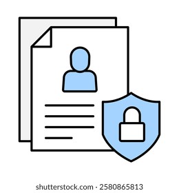 Data Privacy – Document with Lock Icon Representing Protection of Personal Information and Compliance in Digital Spaces