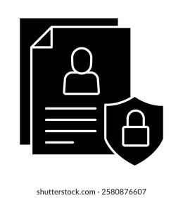 Data Privacy – Document with Lock Icon Representing Protection of Personal Information and Compliance in Digital Spaces