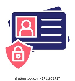Icono de privacidad de datos Color Relleno Estilo Ilustración vectorial
