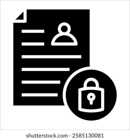 Data Privacy Icon Element For Design