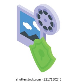 Data Privacy Icon Isometric Vector. Policy Information. Law Shield