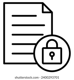 Data Privacy Icon line vector illustration