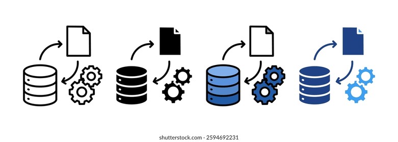Data Privacy Icon Set Multiple Style Collection