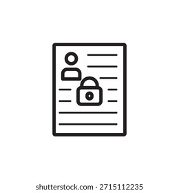Datenschutzsymbol, das die Dateisicherheit des Personals, die Einhaltung der DSGVO und den Schutz vertraulicher Daten symbolisiert und das HR-Datensatzmanagement, die Dokumentverschlüsselung und die rechtliche Vertraulichkeit darstellt.