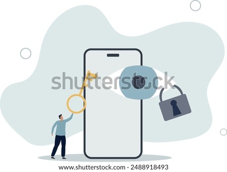 Data privacy for internet user, protect application to track or follow user behavior concept.flat design.illustration with people.