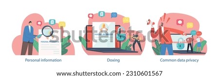 Data Privacy Isolated Elements With Characters. Protection Of Personal Information, Ensuring Its Confidentiality