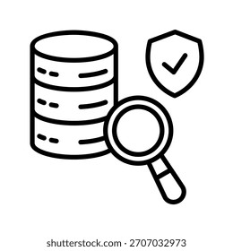 Ilustração do vetor do ícone de estrutura de tópicos de privacidade dos dados