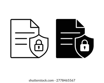 Data privacy professional icon set in simple linear and solid styles, involving encryption, security, safety, and confidentiality.