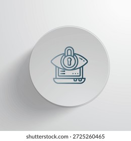 Icono de protección de privacidad de datos y acceso seguro
