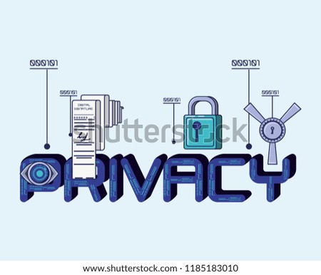 data privacy set icons