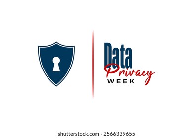 Data Privacy Week Holiday concept. Template for background, banner, card, poster, t-shirt with text inscription