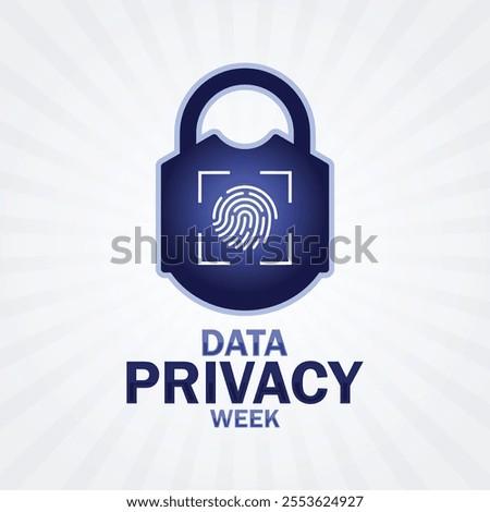 Data Privacy Week. Holiday concept. Template for background, banner, card, poster with text inscription. Vector illustration