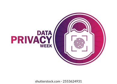 Data Privacy Week Vector illustration. Holiday concept. Template for background, banner, card, poster with text inscription. 