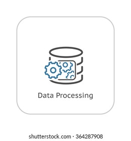 Data Processing Icon. Flat Design. Business Concept. Isolated Illustration.