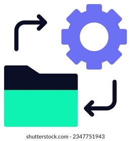 Data Processing Icon illustration, for uiux, infographic, etc