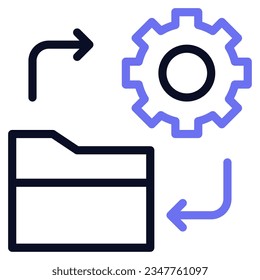Data Processing Icon illustration, for uiux, infographic, etc