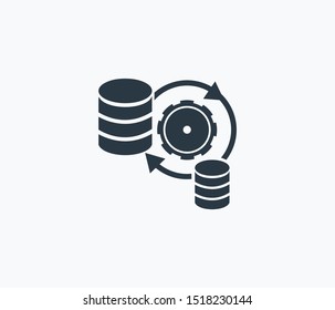 Data processing icon isolated on clean background. Data processing icon concept drawing icon in modern style. Vector illustration for your web mobile logo app UI design