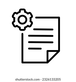 a data processing icon in line style