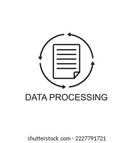 data processing icon , technology icon