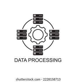 data processing icon , technology icon