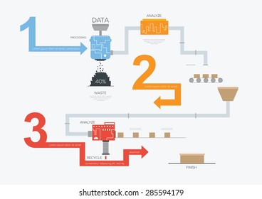 Data processing infographics design ,Illustration eps
