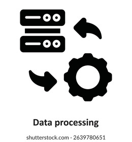 Data processing Vector Icon which can easily modify or edit
