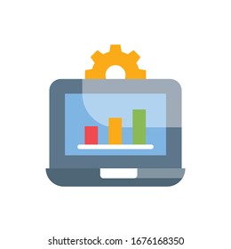 Data Processing Vector illustration. Cloud Computing Flat icon.