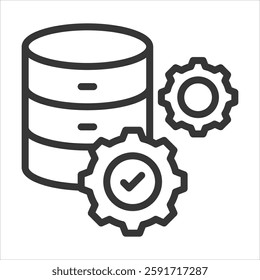 Data Processor Outline Icon Vector Illustration