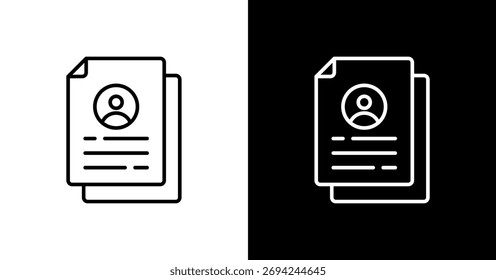 Diseño de conjunto de iconos blancos de Perfil de datos