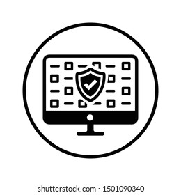 Data protection, Code, encryption, security icon