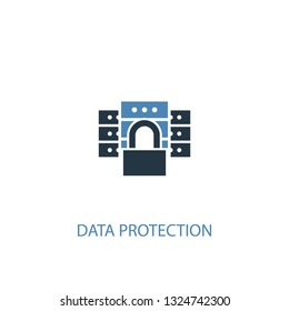 data protection concept 2 colored icon. Simple blue element illustration. data protection concept symbol design. Can be used for web and mobile UI/UX