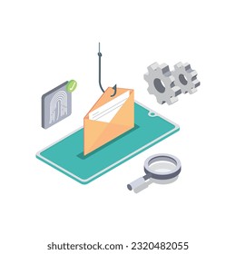 Concepto de protección de datos. Comprobación de tarjeta de crédito y datos de acceso a software como confidenciales. Se puede usar para banner web, infografías, imágenes de héroes. Ilustración isométrica plana aislada sobre fondo blanco.