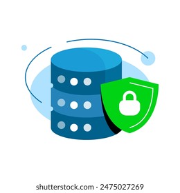 data protection concept illustration flat design. simple modern graphic element for landing page ui, infographic, icon