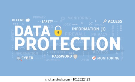 Data protection concept illustration. Idea of information safety.