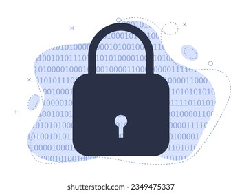 Data protection concept. Network data security. Padlock With Keyhole icon in personal data security Illustrates cyber data or information privacy idea. 