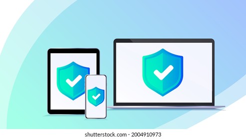 Concepto de protección de datos. Protección de seguridad de datos. Isométrica ilustración de concepto de vector plano. Seguridad y protección antivirus. Centro de datos. vector. Plantilla de sitio web.