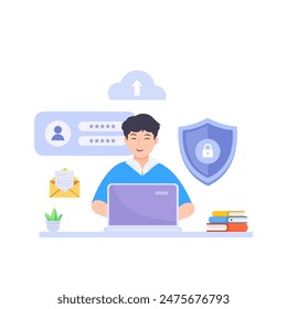 Concepto de protección de datos. Proteja los datos y protéjalos.